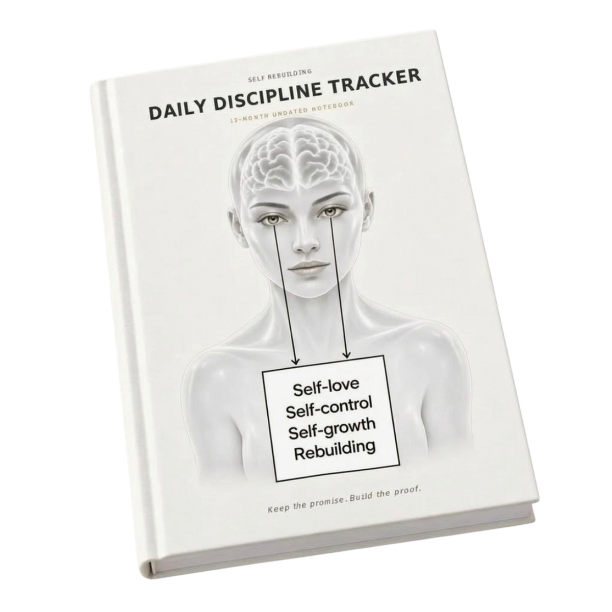 Rastreador de disciplina diaria de reconstrucción personal: tapa dura sin fecha, 12 meses