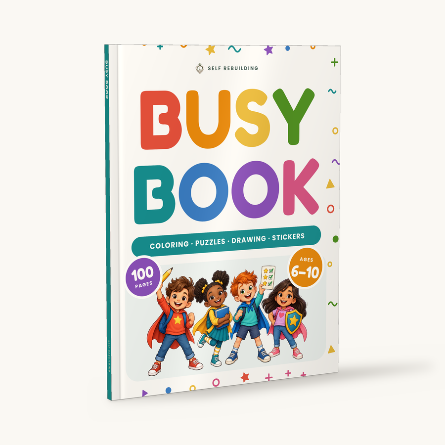 Busy Book for Kids Ages 6–10+ , Coloring Book.